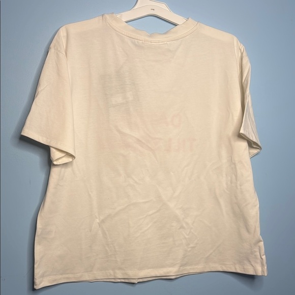 Kate Spade x Target cream white  T-Shirt with Red 'Dance Till Dawn' Print - Picture 6 of 11